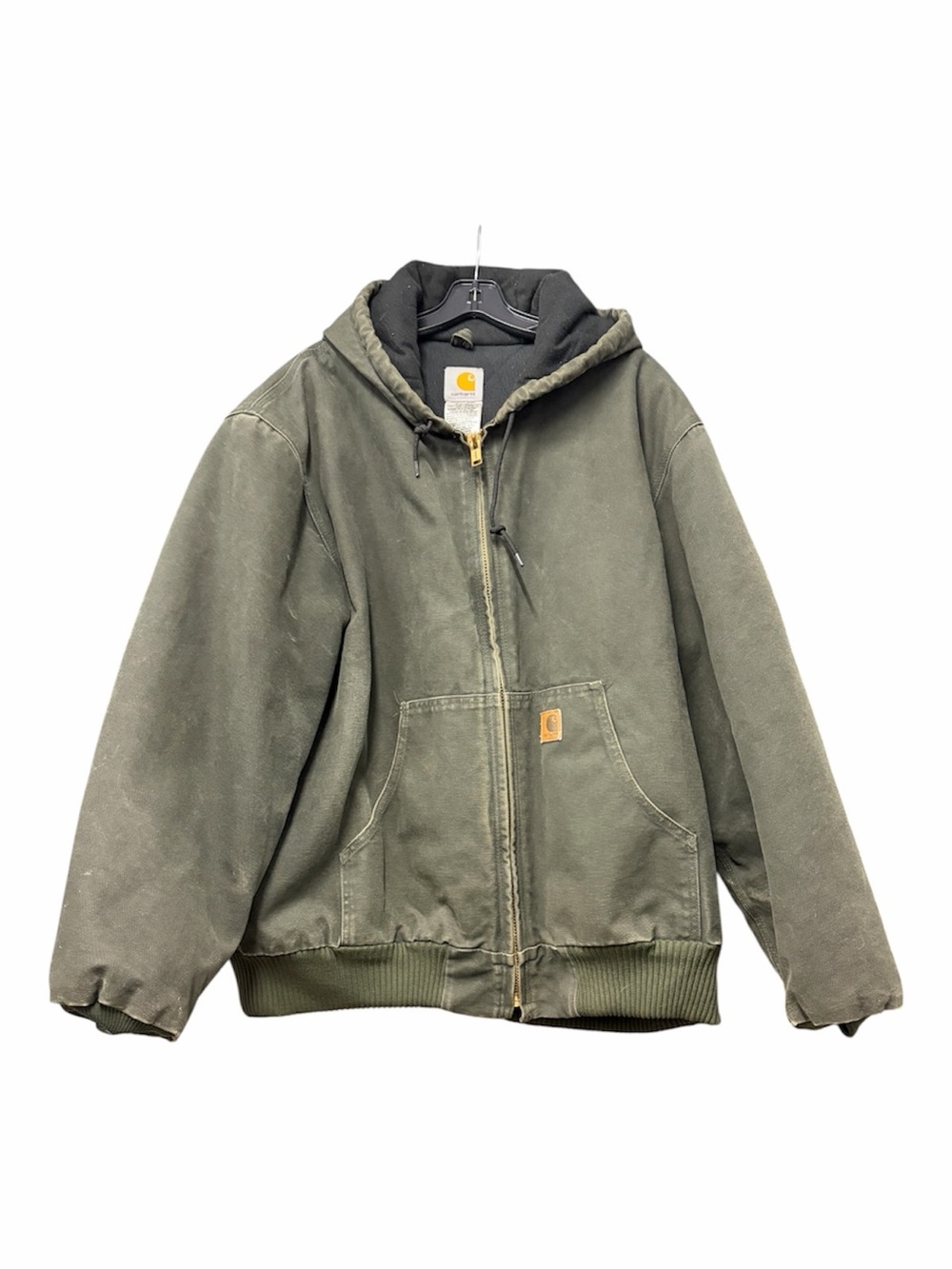 Carhartt Olive Green Hooded Work Jacket